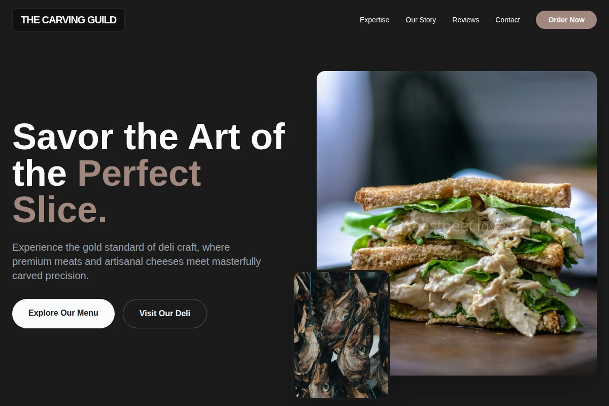 Searing Deli Food